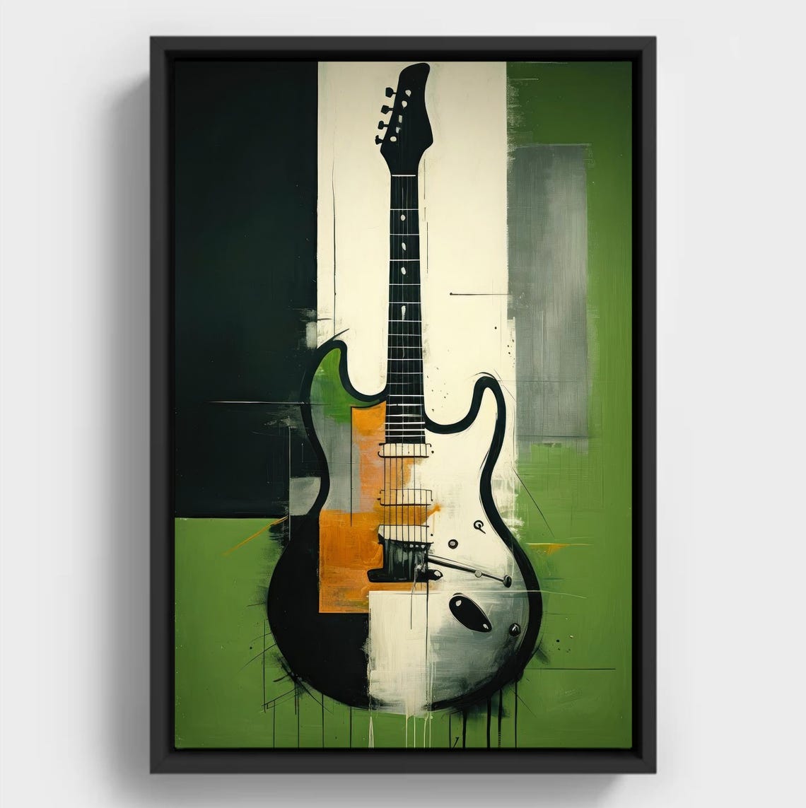 Abstract Electric Guitar Artwork Modern Music Wall Art Instant