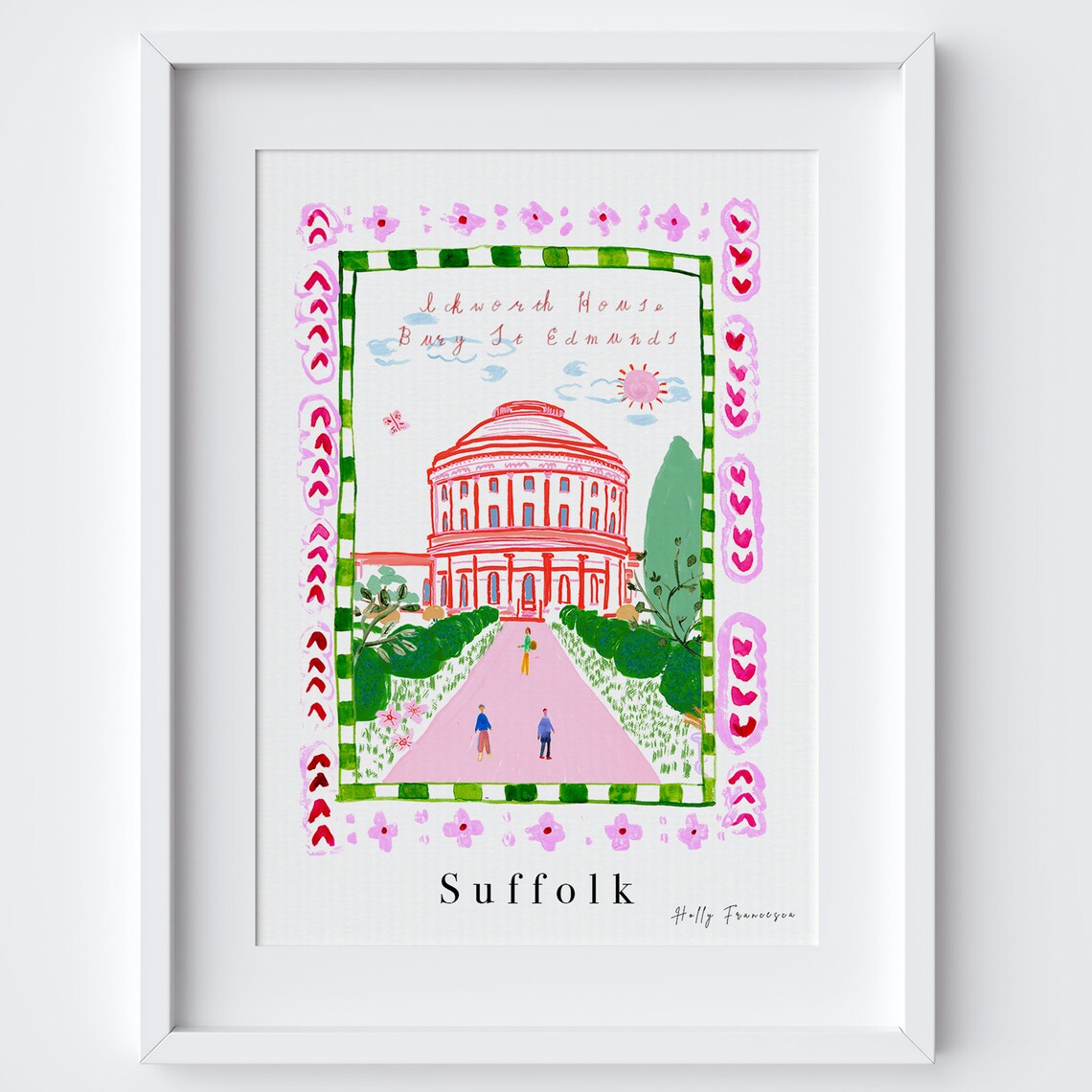 Ickworth House Poster, Suffolk Heritage Travel