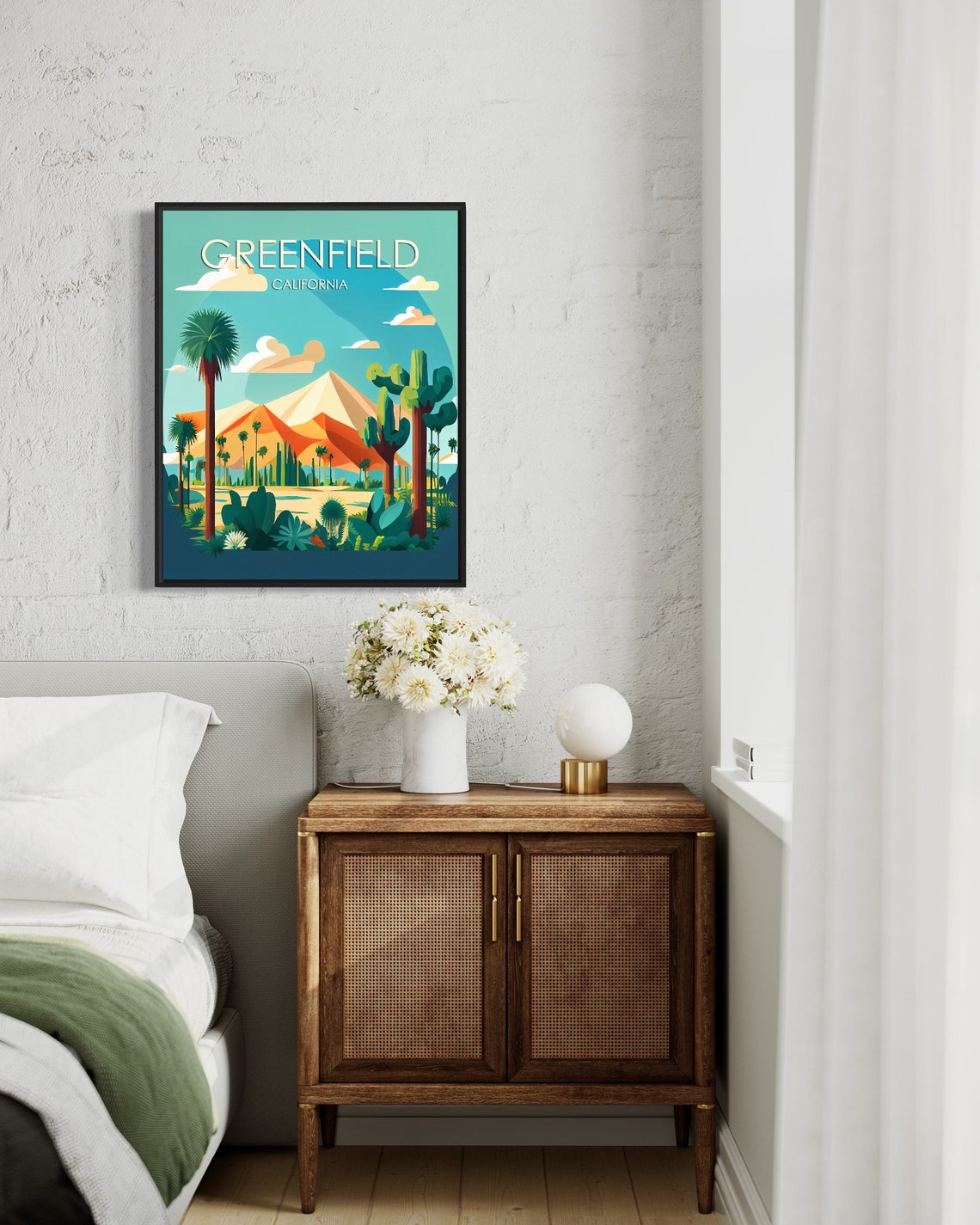 Greenfield California Lush Desert Oasis Cactus Garden Poster - Image 2