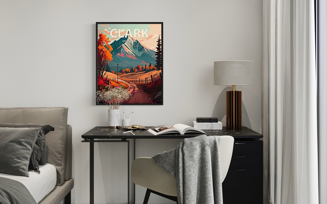 Clark Mountain Pyramid Peak Dirt Road Fall Colors Travel Poster - Image 2