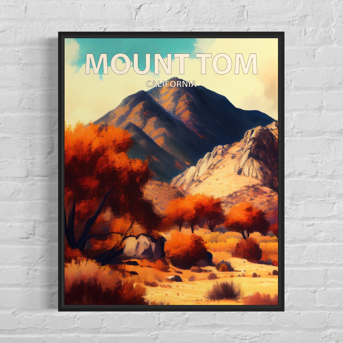 Mount Tom California Sierra Nevada Autumn Oaks Golden Hills Poster
