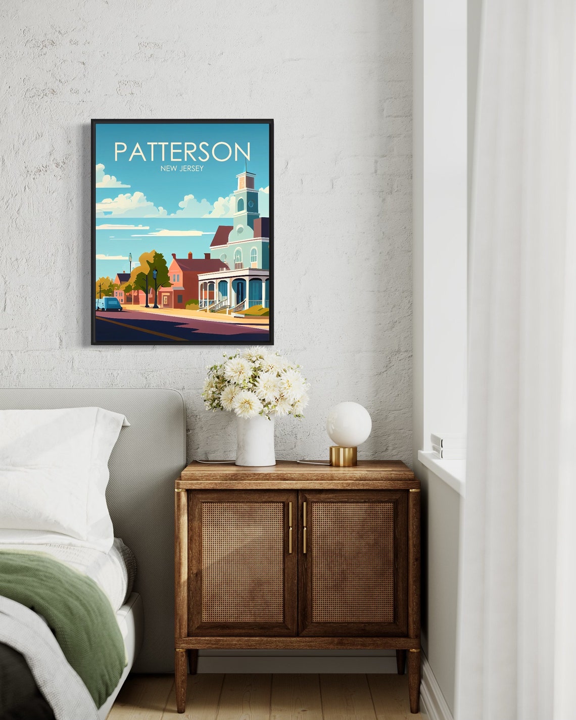 Patterson New Jersey Main Street Historic Buildings Vintage Poster - Image 3