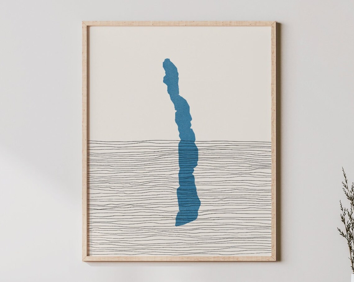 Torch Lake Boho Art Print, Michigan Lakehouse Decor