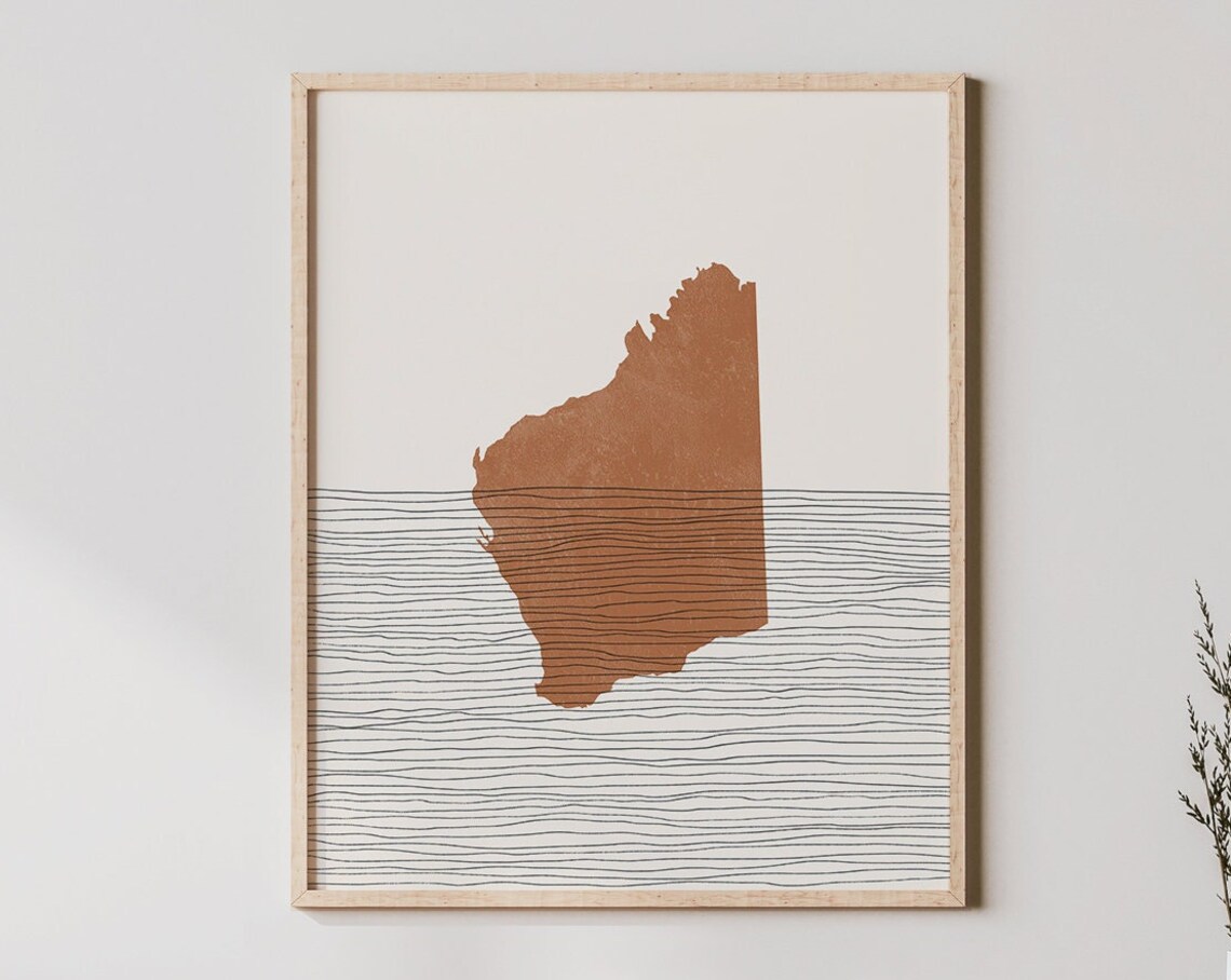 Western Australia Travel Poster, Australia Decor