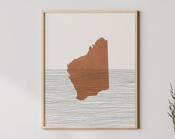 Western Australia Travel Poster, Australia Decor
