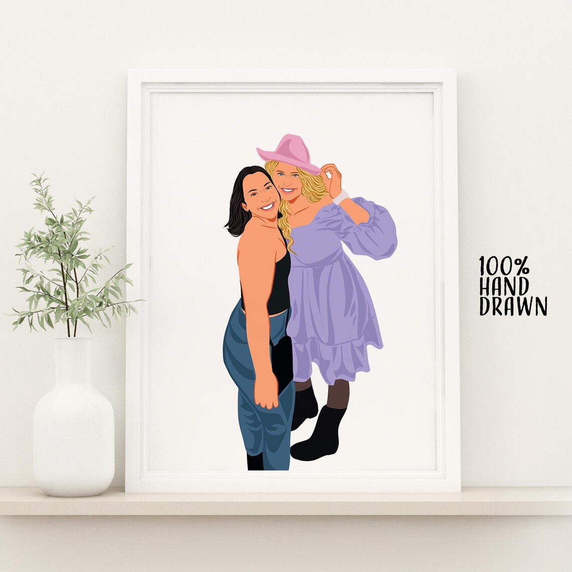 Custom Faceless Portrait From Photo Art Print - Image 2