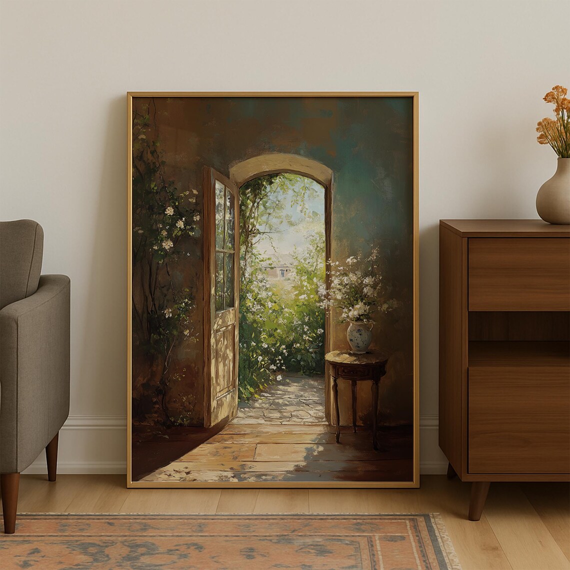 Boho Wall Art Prints, Sage Green Home Decor