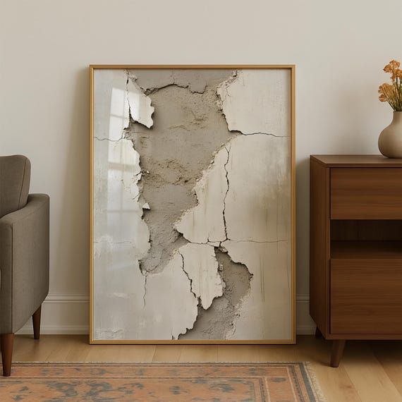 Wabi Sabi Wall Art Abstract Print Maximalist Decor Prints Textured Japandi