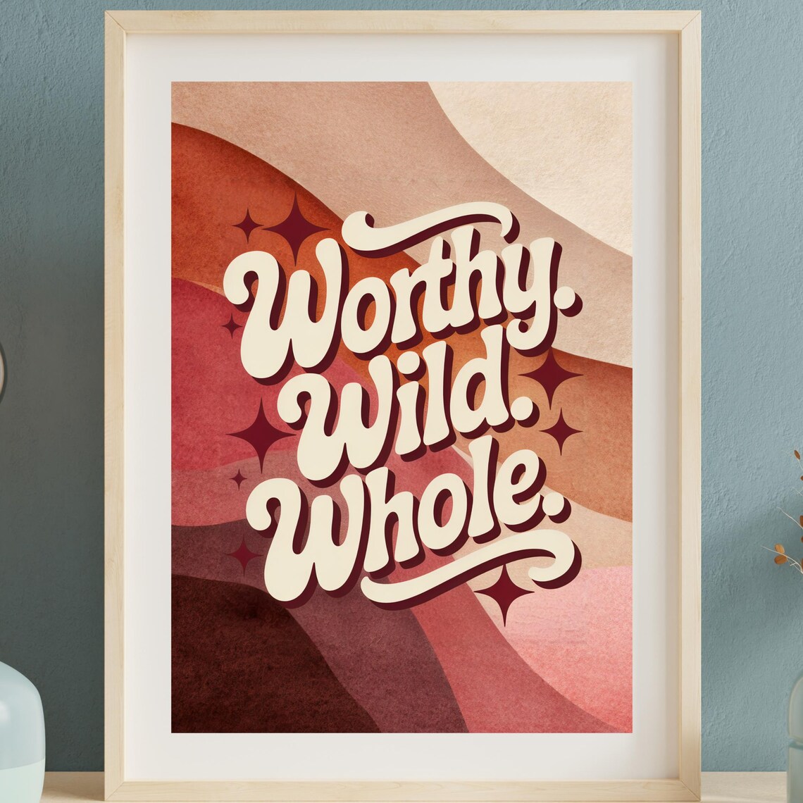 Motivational Groovy Typography Poster Print