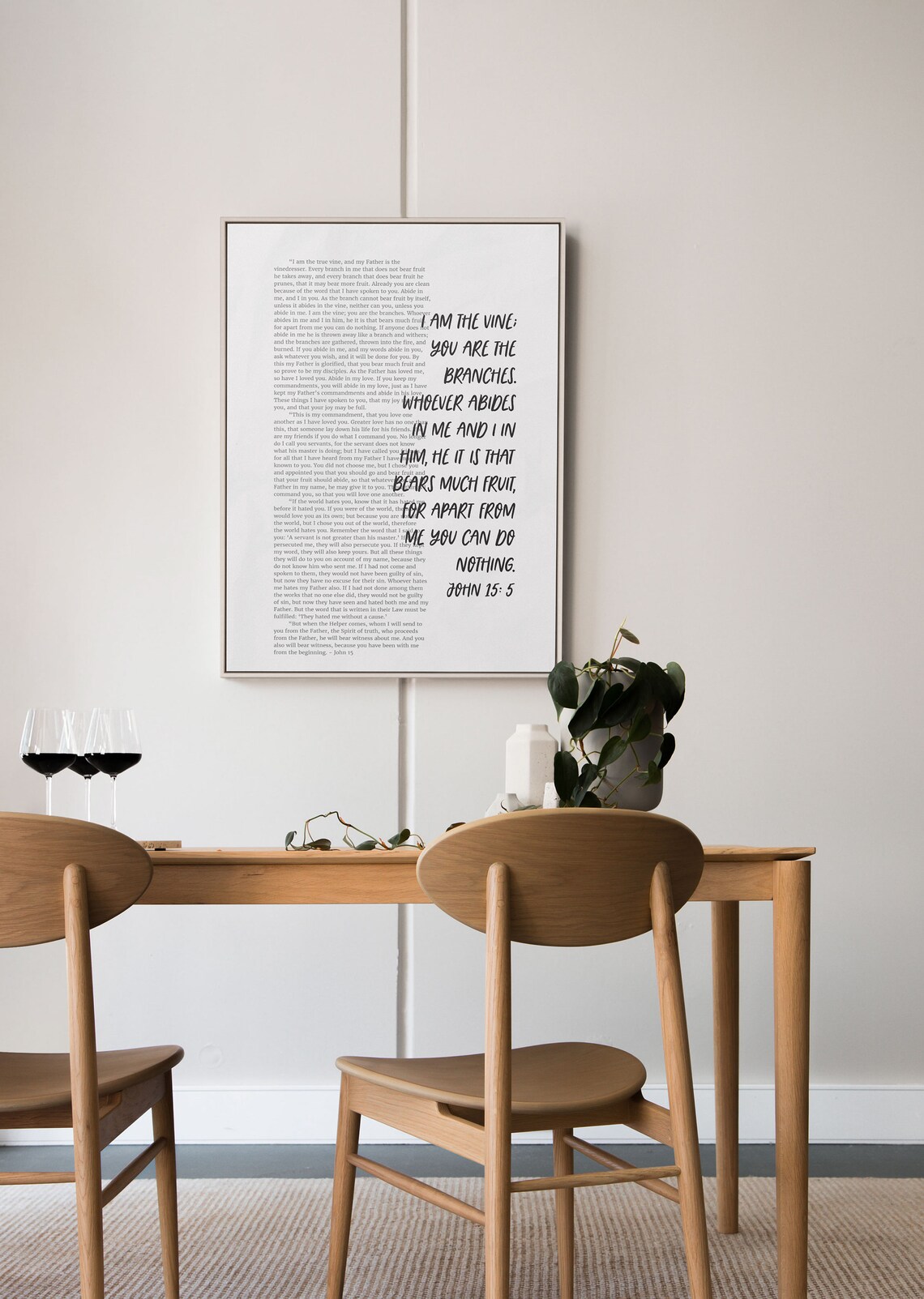 John 15 Scripture Art Print, Christian Faith Wall Art - Image 4