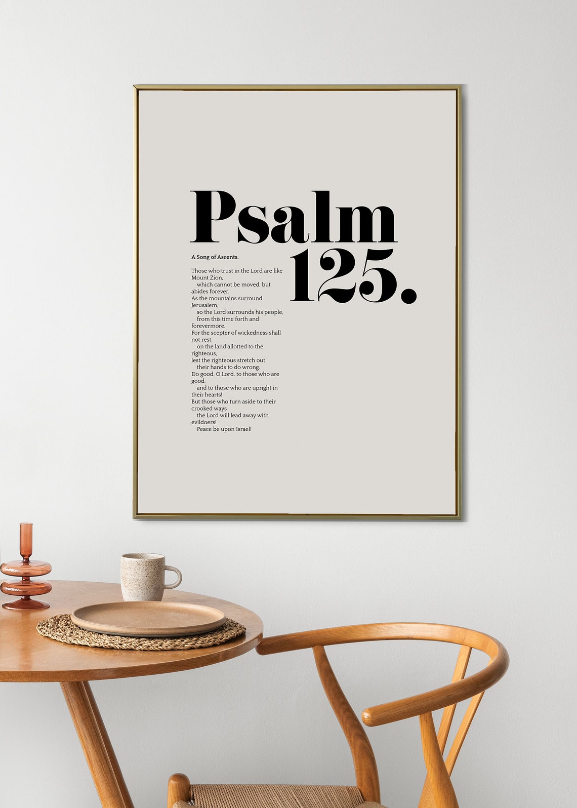 Psalm 125 Full Chapter Bold Typography Bible Verse Poster Home Decor - Image 6