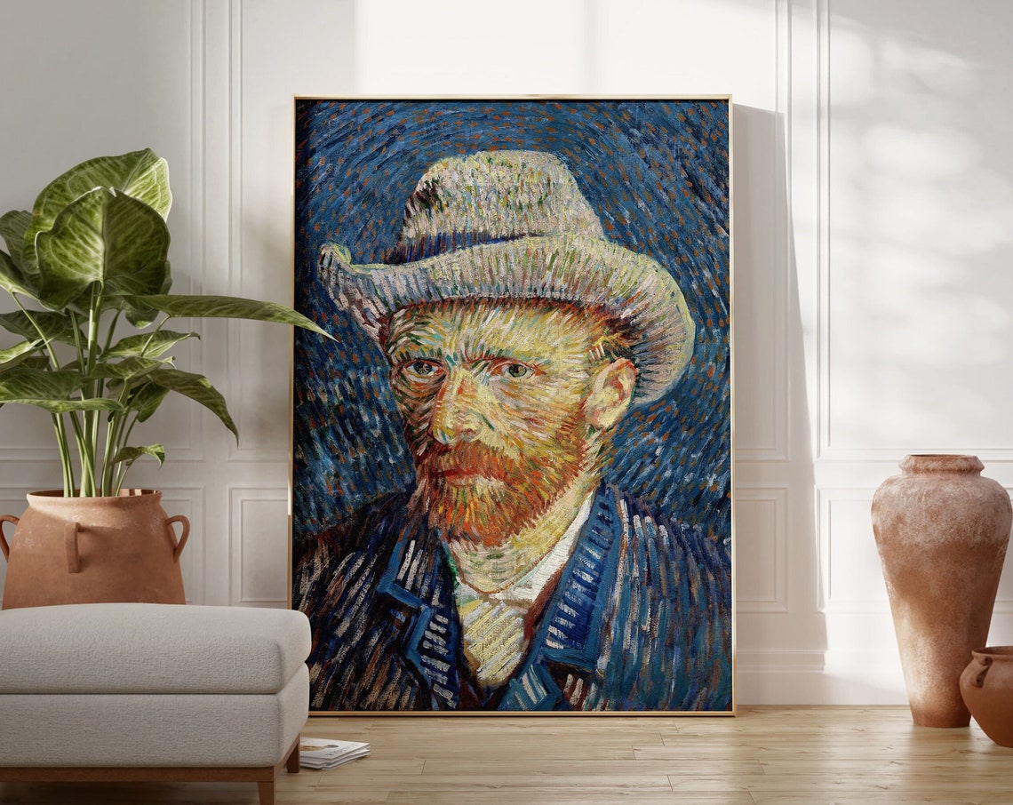 Vincent van Gogh Self Portrait with Grey Felt Hat 1887 Museum Poster