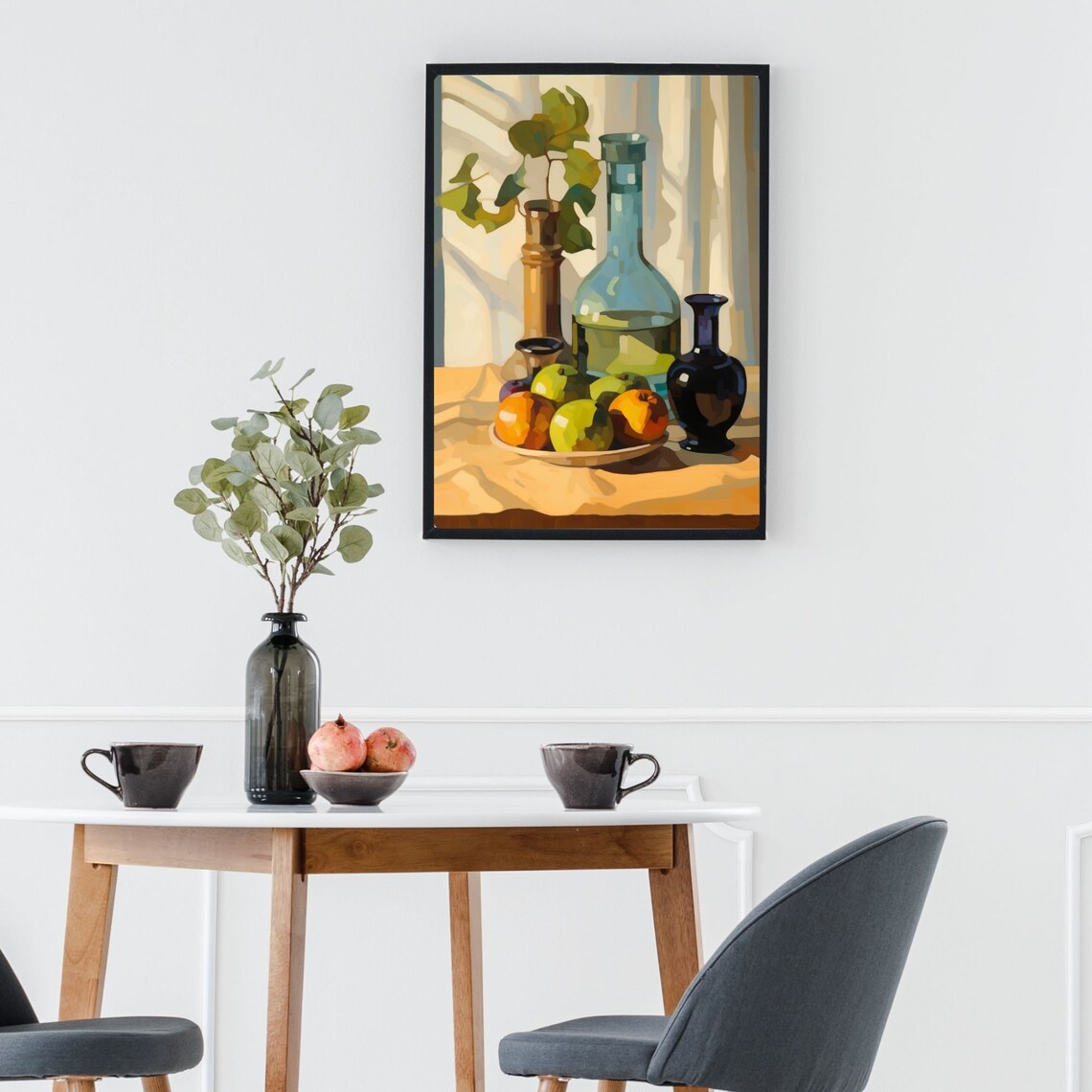 Retro Fruit Bowl Still Life, Watercolor Art Print - Image 2