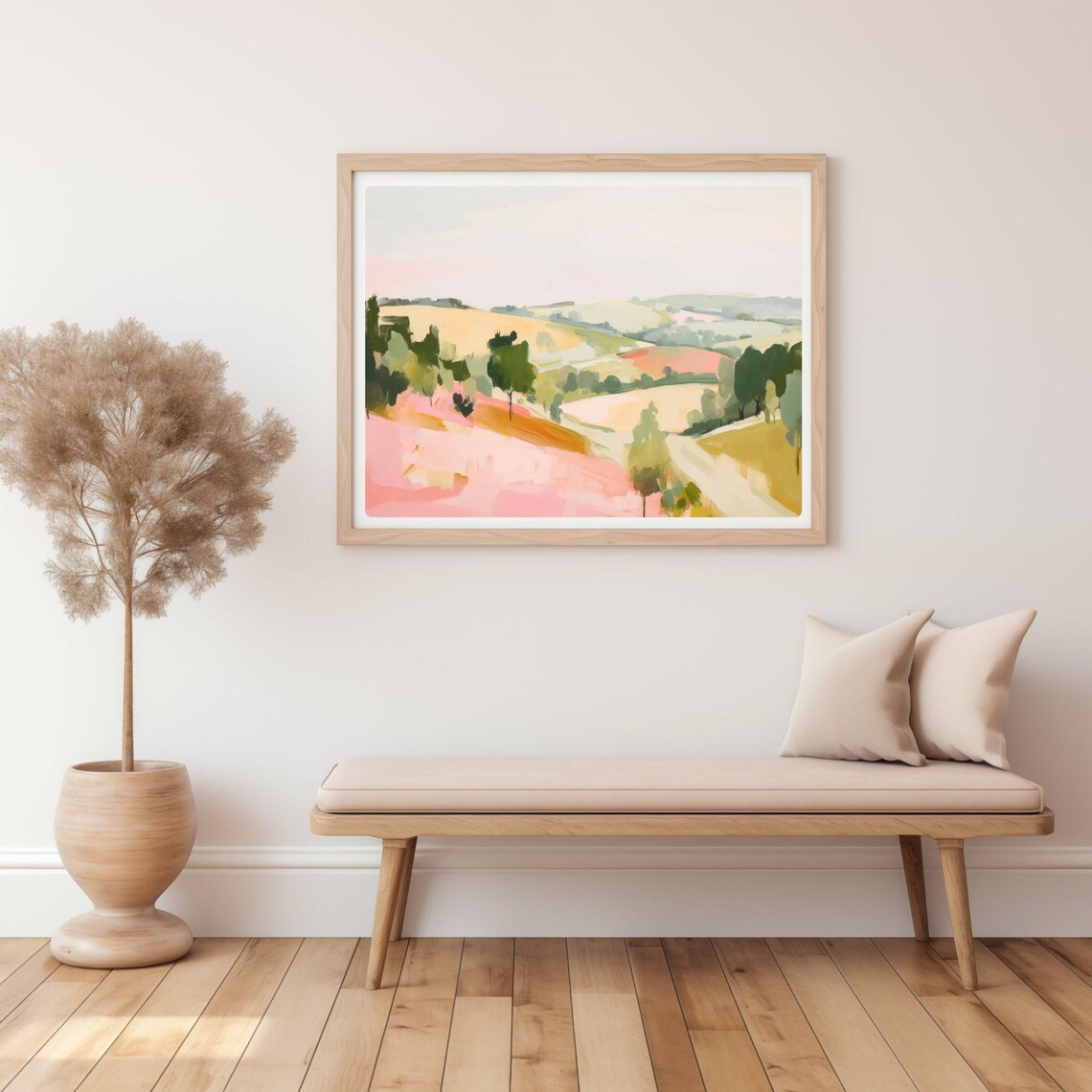 Mediterranean Abstract Watercolor Landscape Art Print - Image 3