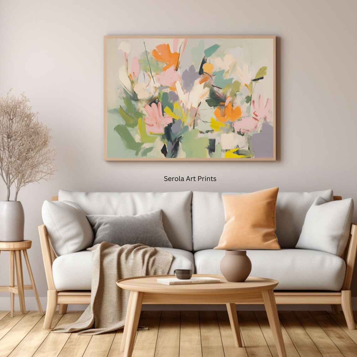 Bright Abstract Floral Art Print, Flower Garden - Image 2