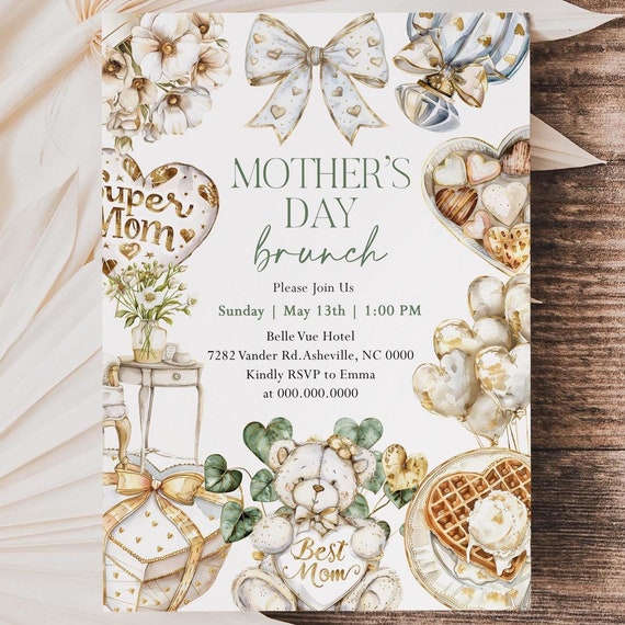 Mothers Day Invitation Template Mothers Day Brunch Invitation Mothers Day Brunch Invite Mothers Day Invite Editable Template