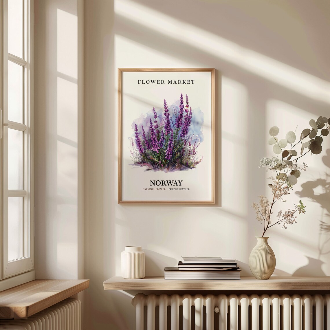 Norway National Flower 1960s Wall Art Print - Image 3