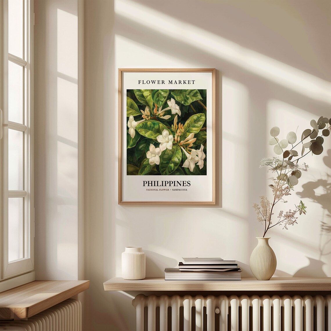 Sampaguita Botanical Art Print, Filipino Floral Decor - Image 3