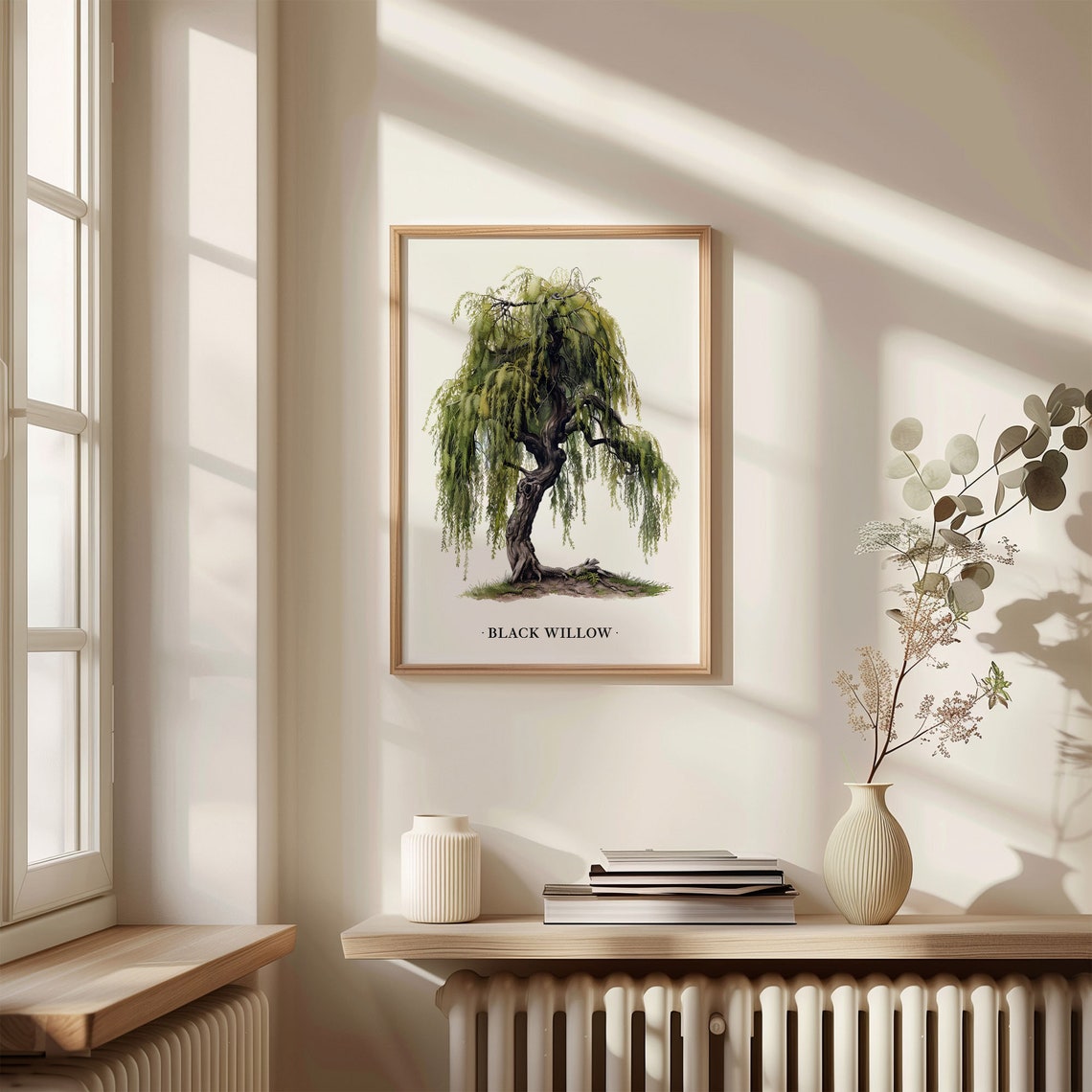 Black Willow Tree Art Print Wall Art Poster Nature Decor Minimalist Black Willow Tree Illustration Modern Home Decor C31 445 - Image 3