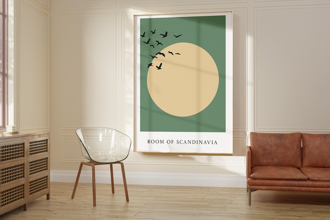 Japandi Wall Art, Scandinavian Minimalist Nordic Art - Image 2