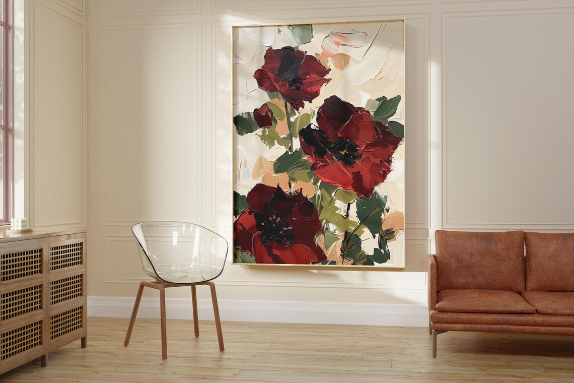 Botanical Flower Art, Minimalist Scandinavian Poster - Image 2