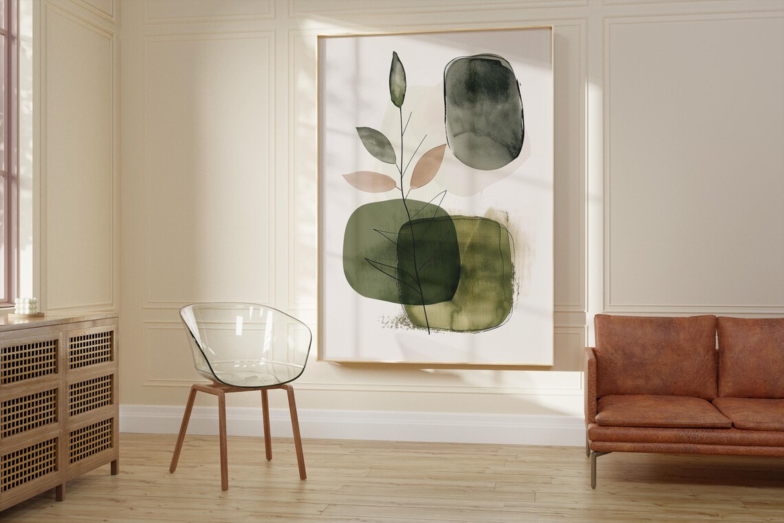 Botanical Flower Art, Minimalist Scandinavian Poster - Image 2