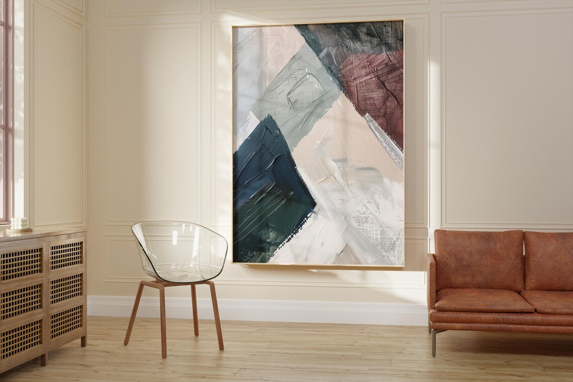 Scandinavian Minimalist Abstract Color Blocks Poster - Image 2