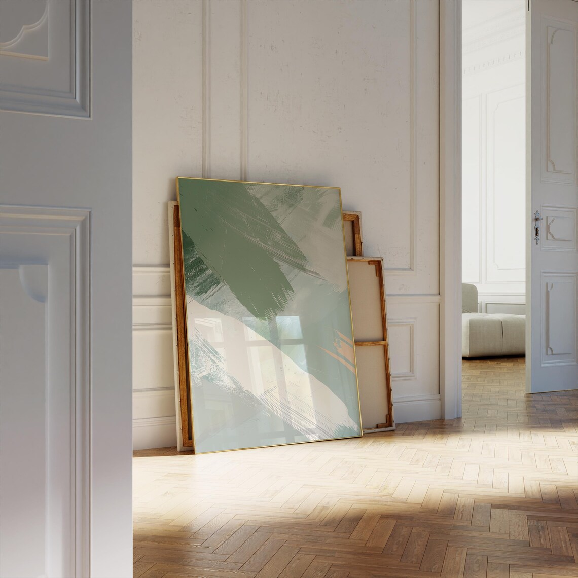 Neutral Abstract Wall Art, Scandinavian Minimalist - Image 4
