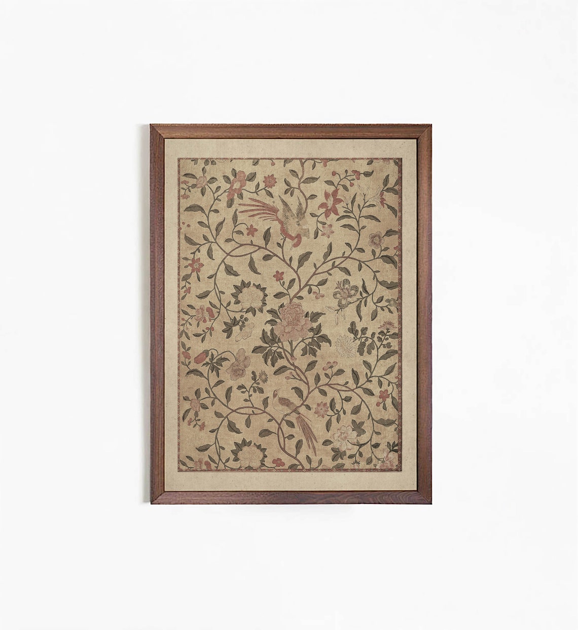 Vintage Tapestry Pattern, Antique Floral Art Print - Image 2