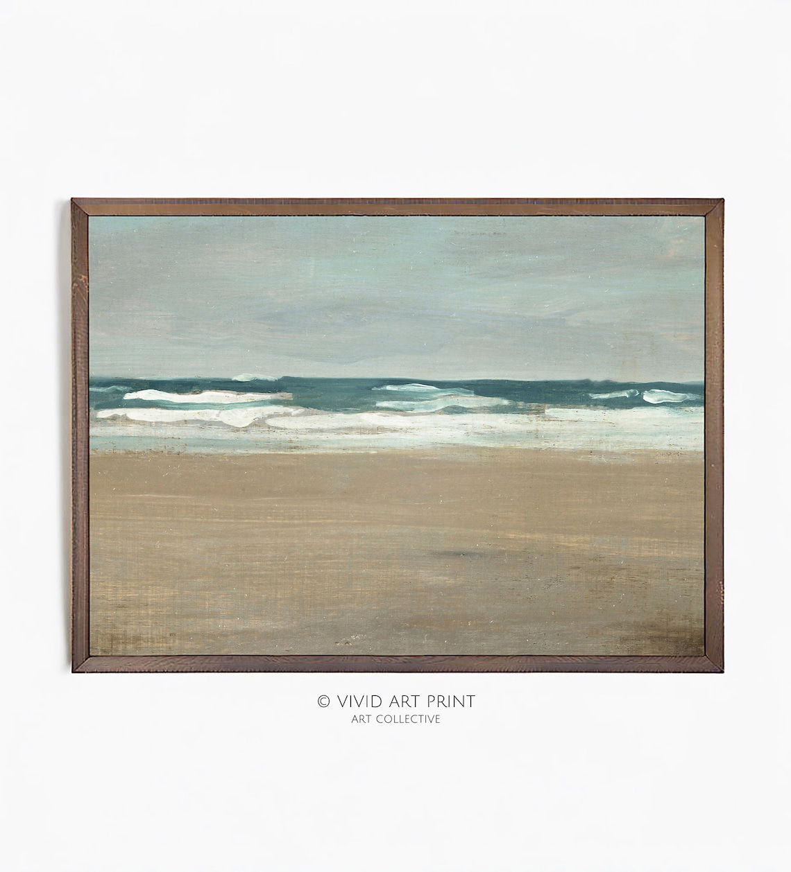 Seascape Antique Painting, The Angry Sea