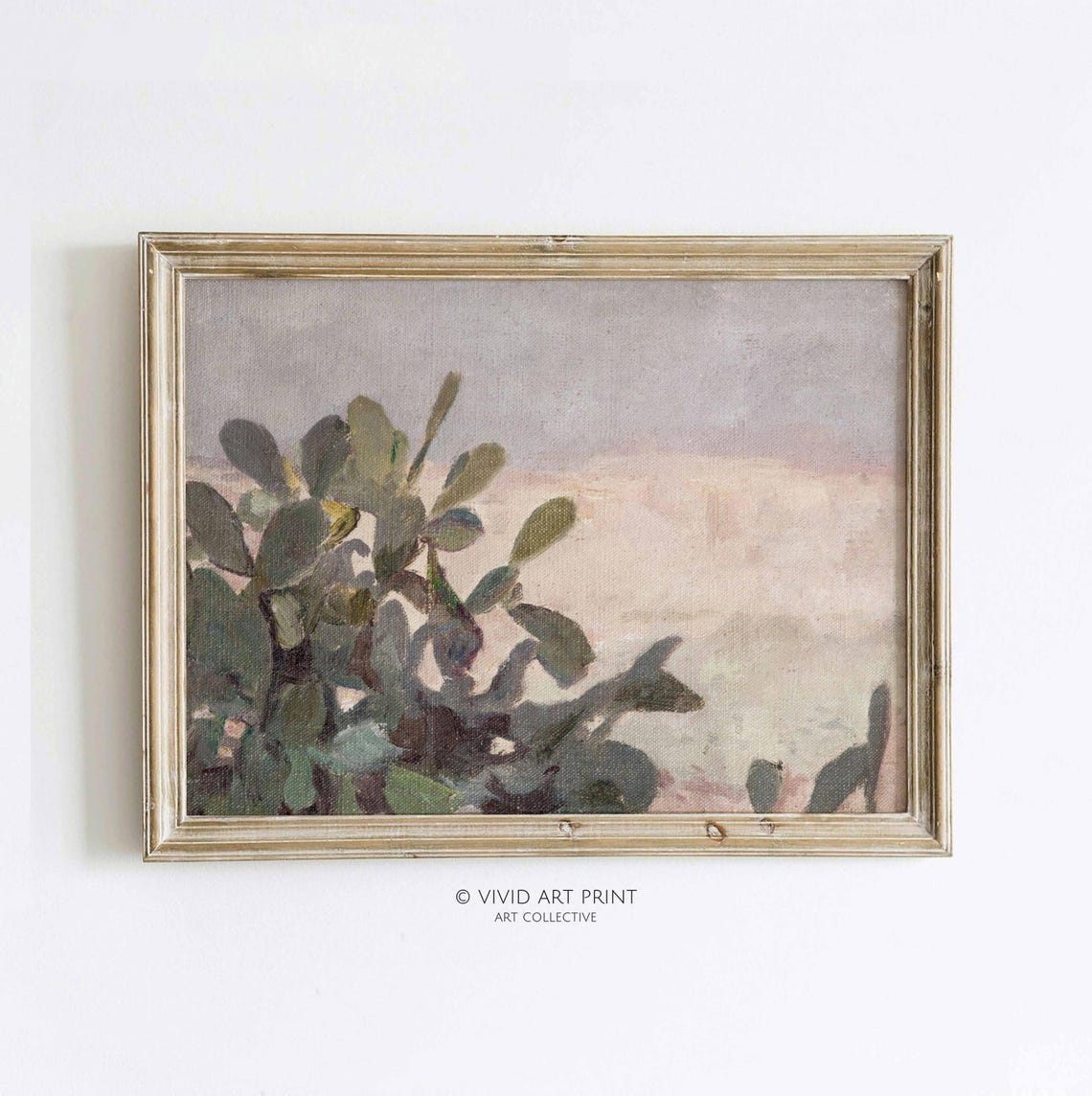 Muted Landscape Wall Art Vintage Cottage Core Desert Wall Art Home Decor Vivid Art Print Jc 226