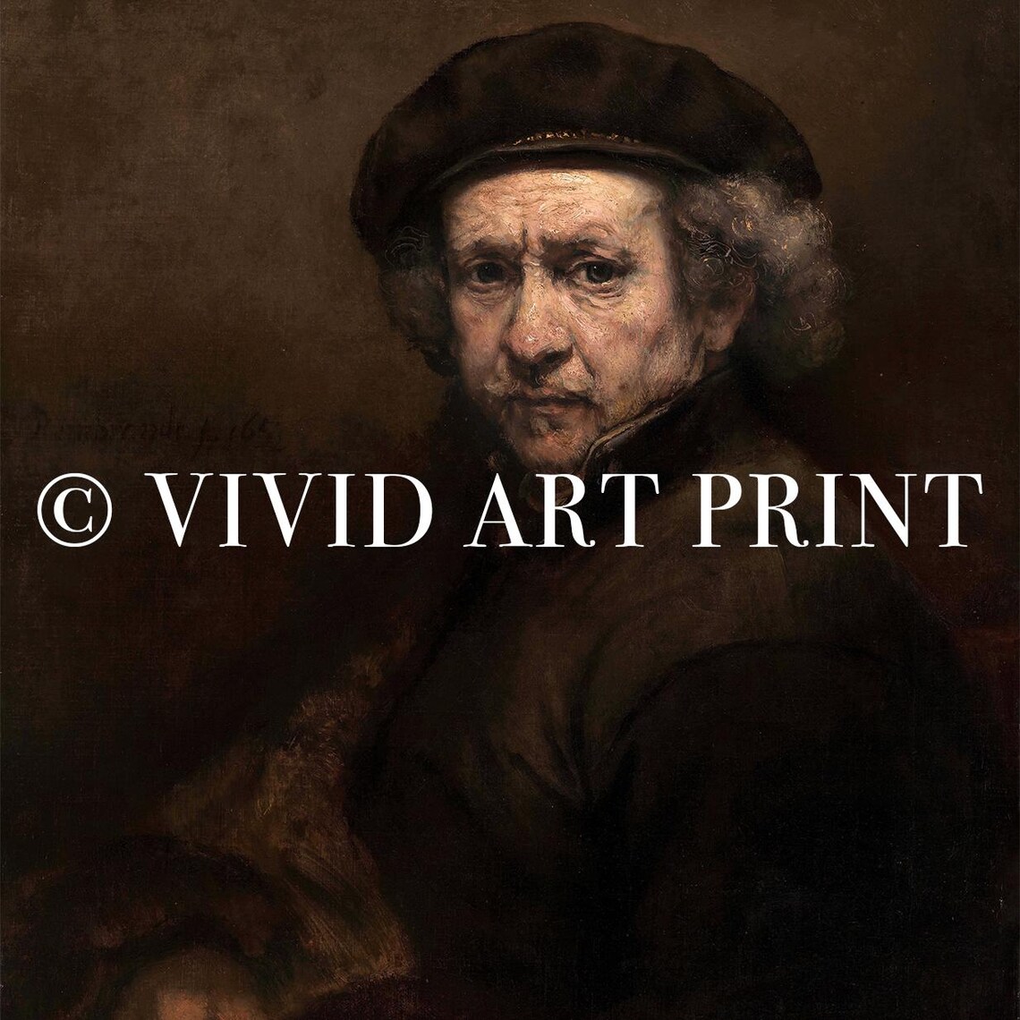 Vintage Baroque Self Portrait, Rembrandt Art Print - Image 4