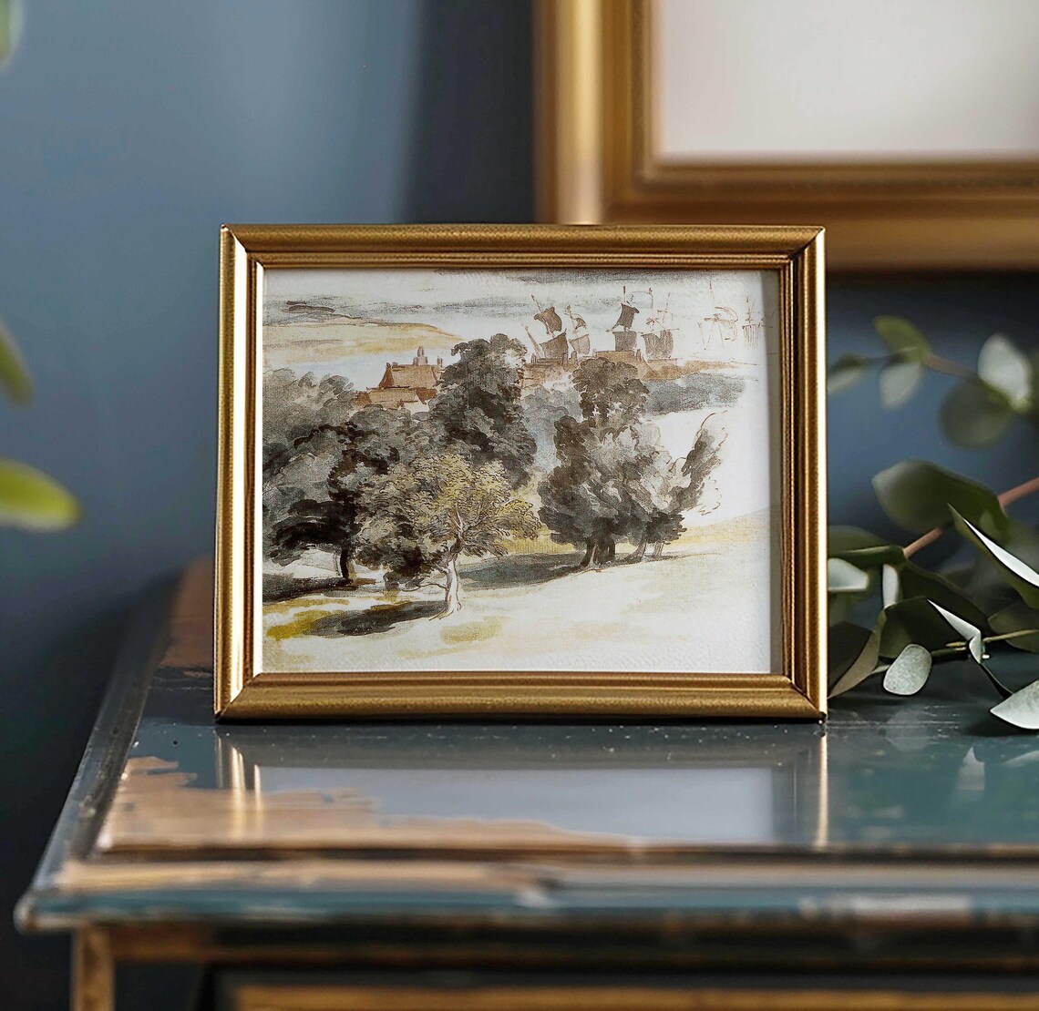 Vintage English Landscape Antique Home Decor Print - Image 2