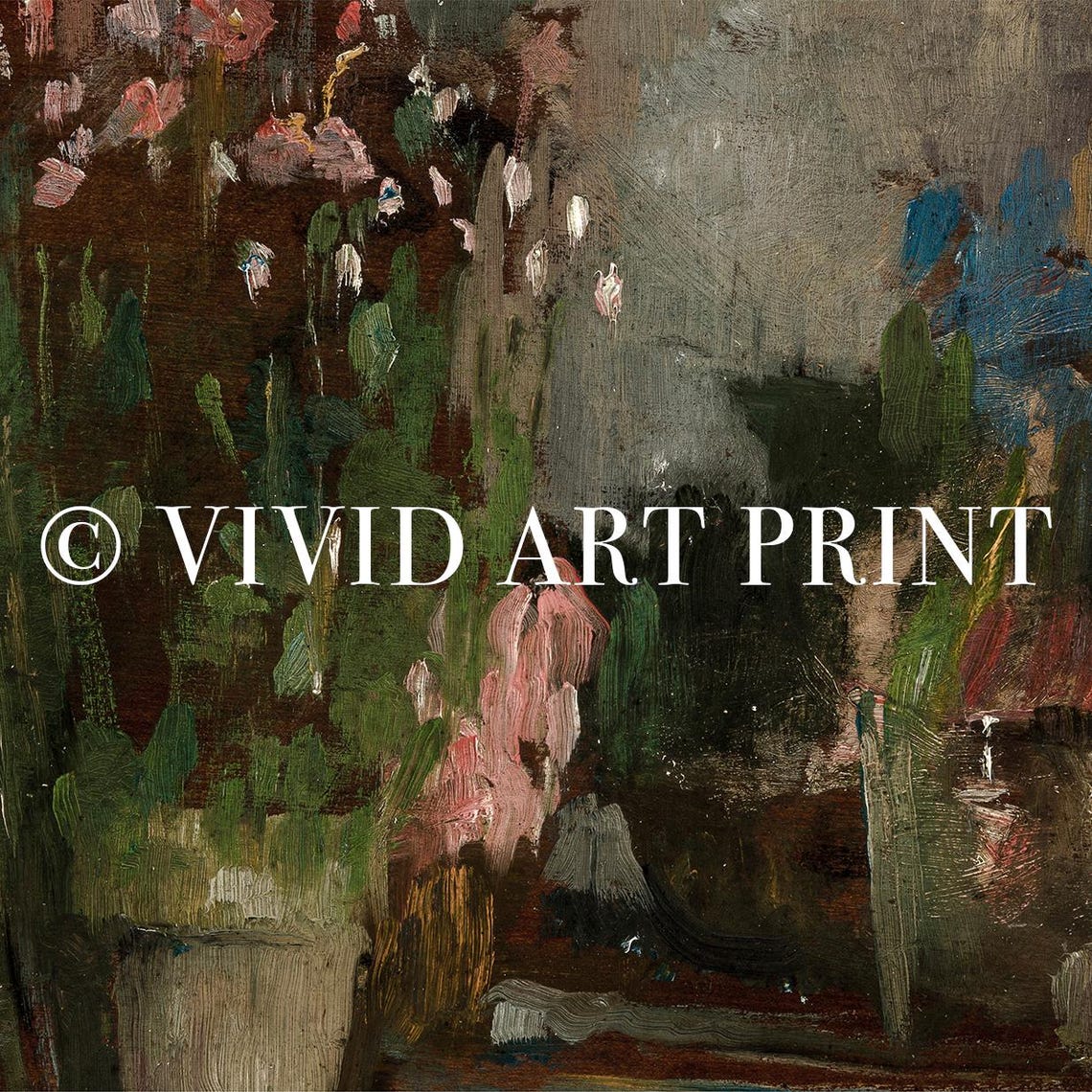 Abstract Floral Vintage Farmhouse Art Print - Image 4