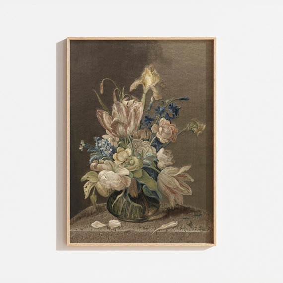 Vintage Still Life Floral Tapestry Art Print