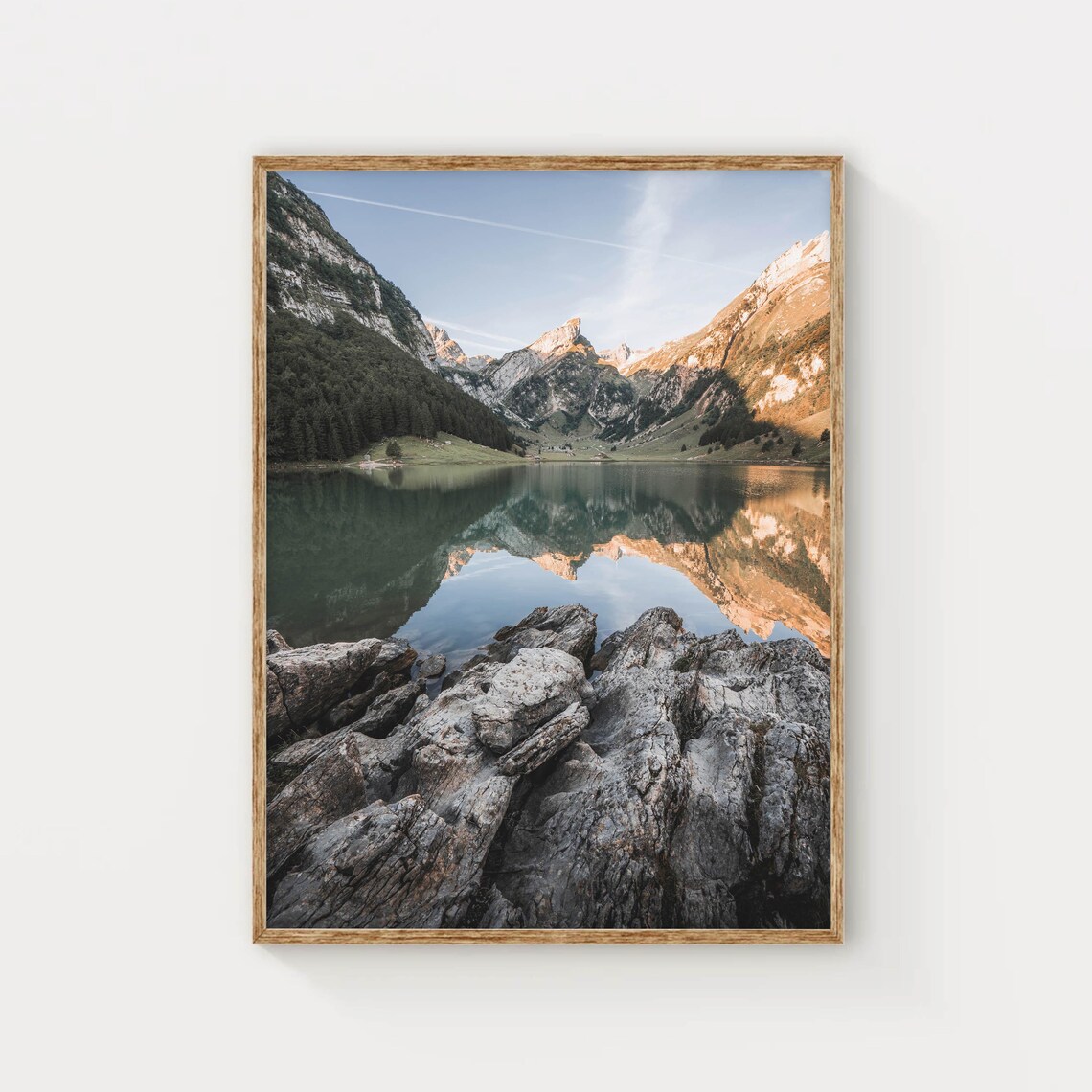 Seealpsee Lake Mirror Reflection Appenzell Swiss Alps Mountains Poster