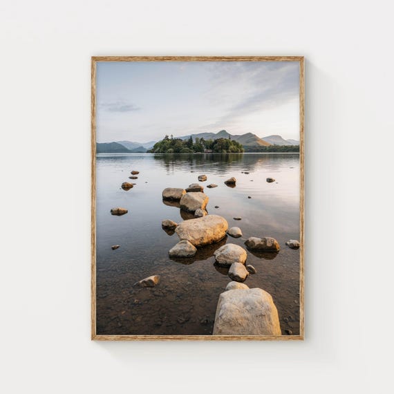 Derwentwater Wall Art Print Lake District Photography Tranquil Lake Landscape Nature Decor Poster Scenic British Wall Art