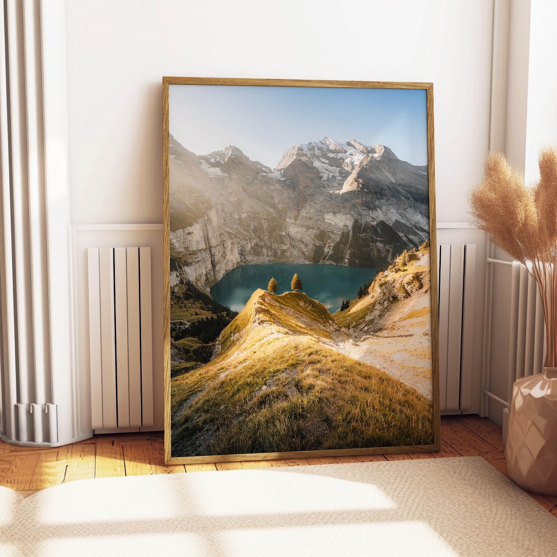 Oeschinensee Swiss Alps Mountain Photography Art Print - Image 4