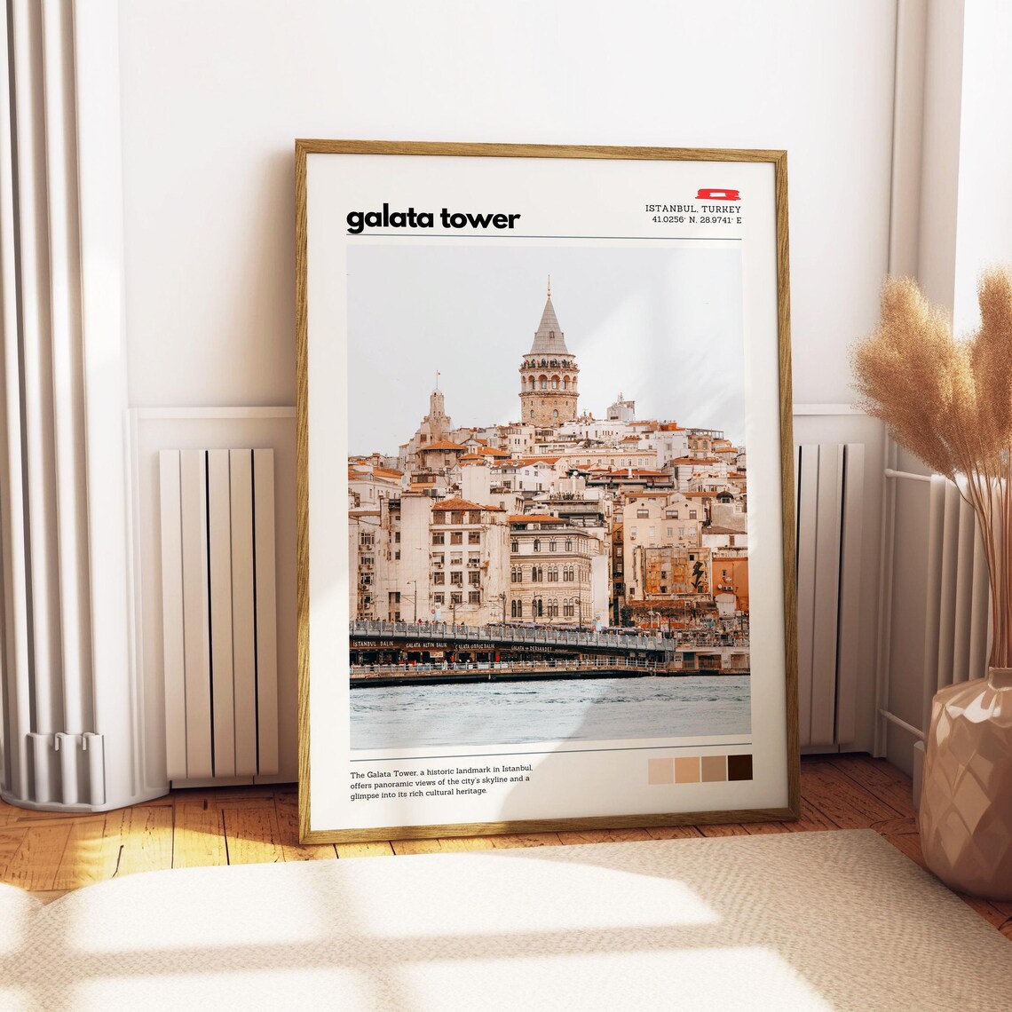 Galata Tower Istanbul Turkey Historic Landmark Travel Cityscape Poster - Image 3