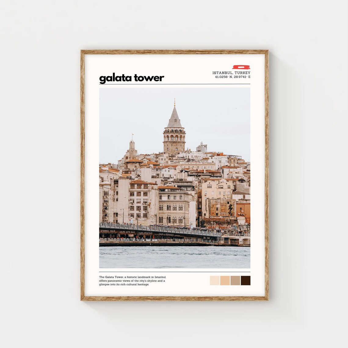 Galata Tower Istanbul Turkey Historic Landmark Travel Cityscape Poster - Image 5