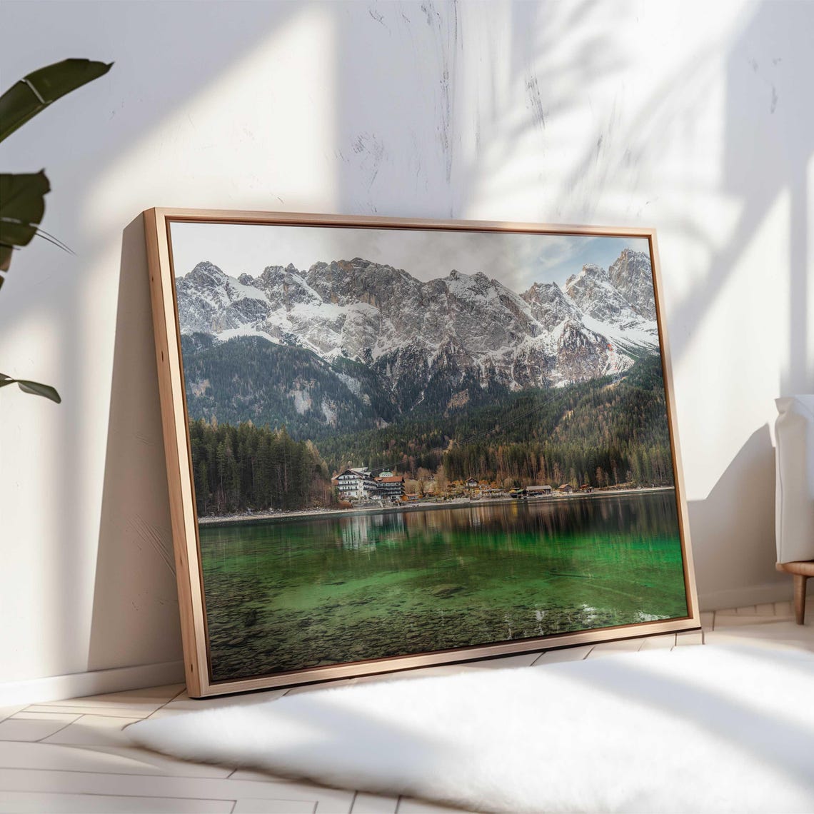 Eibsee Bavarian Alps Emerald Lake Snowy Peaks Germany Scenery Poster - Image 2