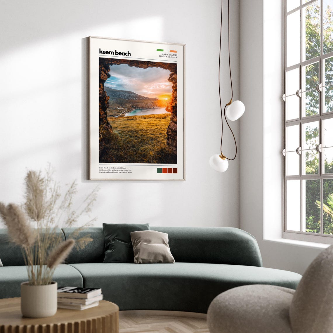 Keem Beach Mayo Ireland Sunset Cliffside Coastal Travel Poster - Image 5
