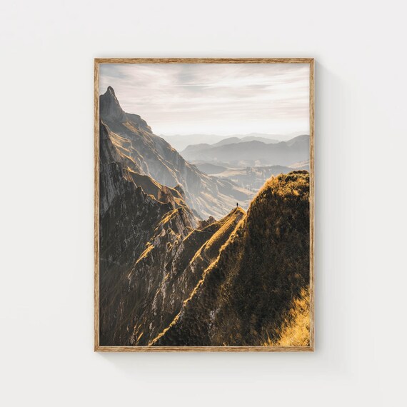 Schfler Ridgeline Appenzell Swiss Alps Switzerland Mountain Photography Wall Art Print Landscape Nature Decor Gift Idea
