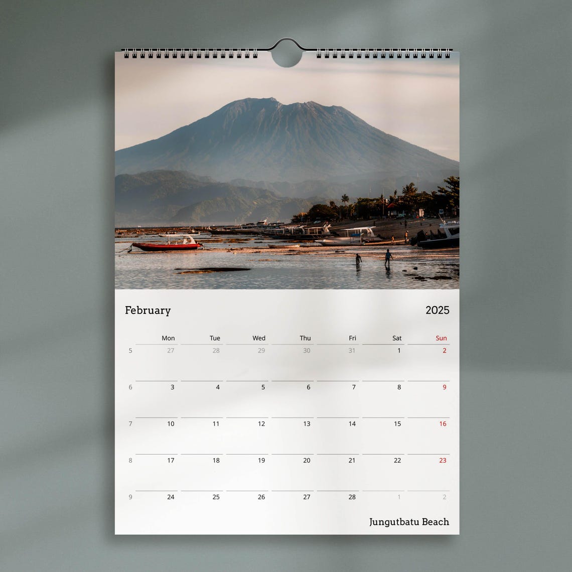 2025 Indonesia Calendar Landscape Photography A3 Wall Planner A4 Calendar Mountain Art Bali Java Flores Calendar Coastal Decor - Image 2