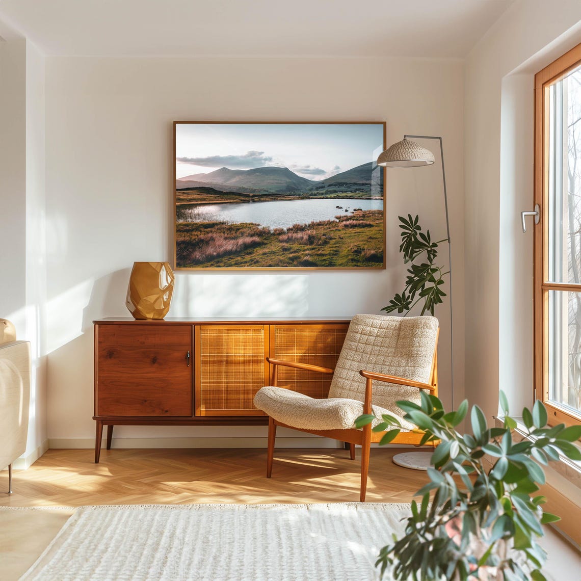 Tewet Tarn Still Water And Grassy Fells Lake District England Poster - Image 5