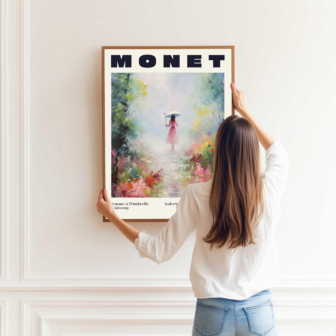 Monet Woman With Umbrella Garden Exhibition Poster Impressionist Art Gift - Image 3