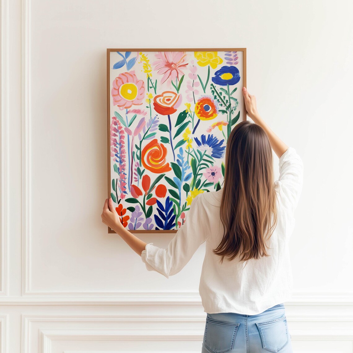 Colorful Wildflower Meadow Painting Joyful Floral Art Poster - Image 3