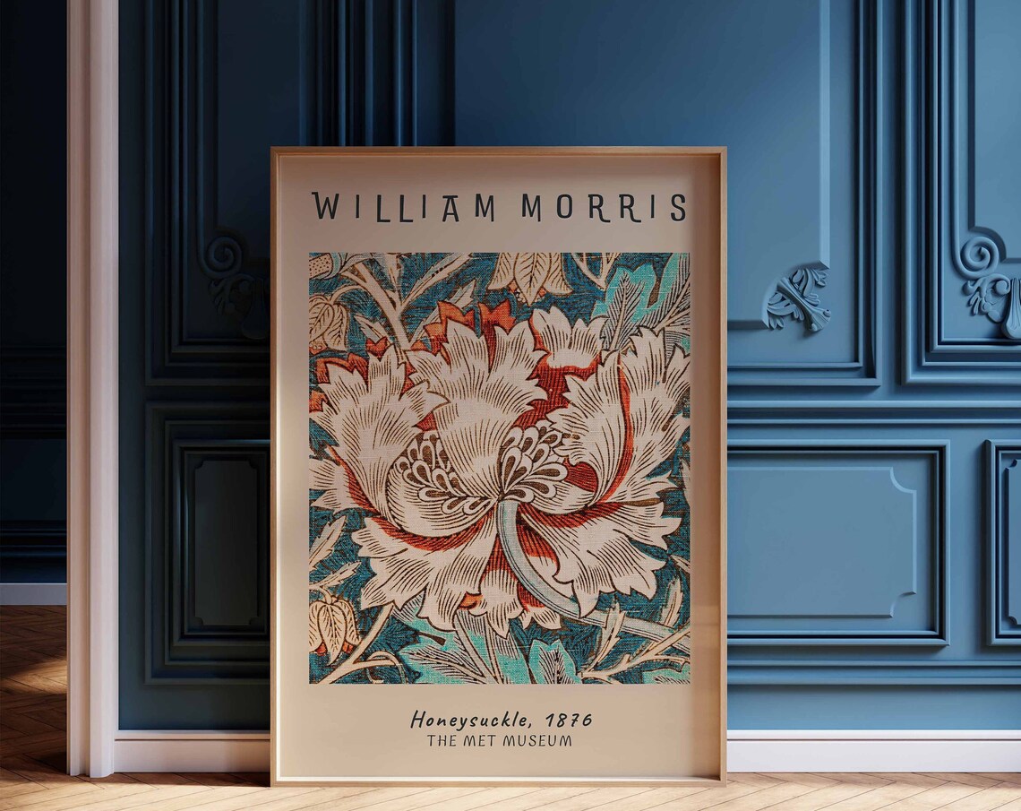 William Morris Art Nouveau Poster Print, Vintage