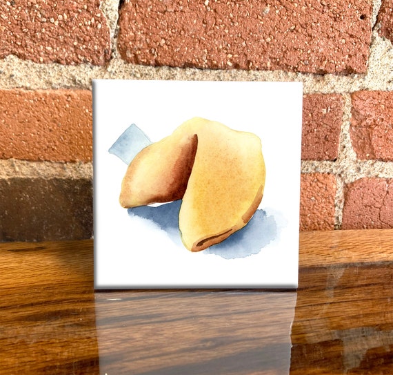 Fortune Cookie Ceramic Tile Cookie Decorative Tile Food Lover Gift Unique Food Gifts