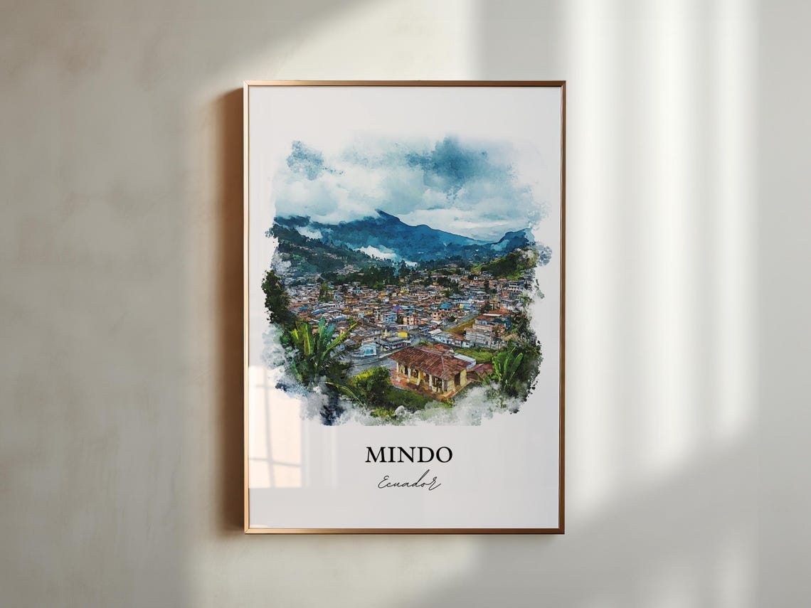 Mindo Ecuador Wall Art Cloud Forest Print Watercolor Gift Travel Poster Housewarming - Image 5